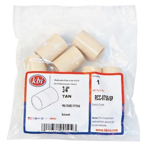 Kbi Kbi RCC-0750-SP Cpvc Coupling 0.75 in. - Bag of 10 4486361